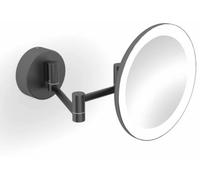 Stella miroir cosmétique 20x20 cm arrondi avec éclairage noir 22.00230-B