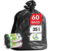 Stella Pack 35l Sac Poubelle Noir Sacs Sans Odeur Grande Capacité