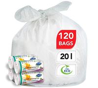 Stella Pack Sac Poubelle 20l Blanc Cordon Serrage Grande Capacité Grands