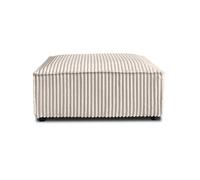 Stella - pouf - en velours côtelé grosses côtes - Blanc