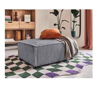 Stella - pouf - en velours côtelé grosses côtes - Gris