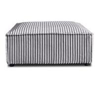 Stella - pouf - en velours côtelé grosses côtes - Gris