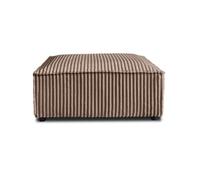 Stella - pouf - en velours côtelé grosses côtes - Taupe