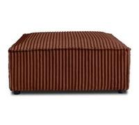 Stella - pouf - en velours côtelé grosses côtes - Terracotta Terracotta G