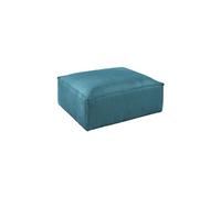 Stella - pouf en velours côtelé - style contemporain - Bleu canard