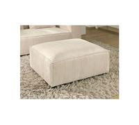 Lisa Design - Pouf Stella en Velours Côtelé Beige - Salon