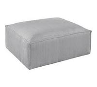 Stella - pouf en velours côtelé - style contemporain couleur - gris clair