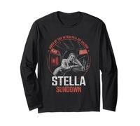 Stella Sundown penché dans l'espace bar Queen of Frontier Manche Longue