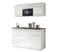 Stella Trading 84-240-13 Jazz Bloc de Cuisine Blanc Brillant Env. 160 x 212 x 60 cm