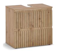 Stella Trading Austin Meuble de Salle de Bain avec Beaucoup d'espace de Rangement Aspect Certifié FSC, Bois d'ingénierie, Chêne Artisanal/chêne Sauvage, 60 x 57 x 36 cm