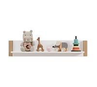 Stella Trading Beach Tableau Mural pour Chambre de bébé en pin Blanc, Aspect Bouleau - Étagère Murale Polyvalente pour la Chambre de bébé - 110 x 22 x 20 cm (l x H x P)