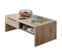 Stella Trading BELLANO Aspect chêne Viking Graphite-Table Basse Moderne avec tiroirs et étagère pour Votre Salon, Bois d'ingénierie, Couchtisch
