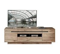 Stella Trading Bellano Meuble TV Bas, Aspect chêne Viking, Graphite, Moderne, avec tiroirs et Beaucoup d'espace de Rangement pour Votre Salon, 205 x 63 x 44 cm (l x H x P)