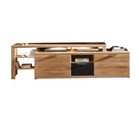Stella Trading Bianco Meuble TV en Partie Massif en chêne Sauvage - Accessoire de qualité supérieure pour Le Meuble Bas de 180 cm - 180 x 66 x 40 cm (l x H x P) (Uniquement Compatible avec Le Bas TV