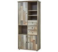 Stella Trading Bonanza Armoire de Salon Vintage Aspect Bois dérivé, Driftwood NB, Élément de Rangement
