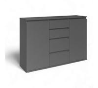 Stella Trading Brest Commode Anthracite - Buffet Moderne avec Beaucoup d'espace de Rangement - 119 x 84 x 35 cm (l x H x P)