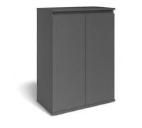 Stella Trading Brest Commode Anthracite - Buffet Moderne avec Beaucoup d'espace de Rangement - 60 x 84 x 35 cm (l x H x P)