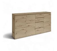 Stella Trading Brest Commode Aspect chêne Artisan - Buffet Moderne avec Beaucoup d'espace de Rangement - 160 x 84 x 35 cm (l x H x P)