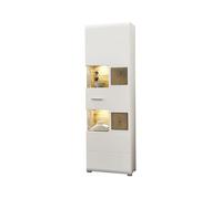 Stella Trading Fun Plus Grande vitrine Blanche avec de Belles Applications cerf, Blanc Mat, détails en Bois de Bout