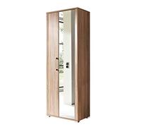 Stella Trading GO Armoire de Couloir Moderne Aspect chêne Sonoma - avec Porte Miroir - 74 x 200 x 40 cm (l x H x P)