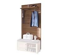 Stella Trading GO Porte-Manteau Aspect chêne Sonoma - Étagère Moderne et Crochet Mural fiable pour Vestes et Sacs - 90 x 196 x 27 cm (l x H x P)