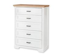 Stella Trading Jasmin Aspect Artisan - Commode de Style Maison de Campagne avec tiroirs et Beaucoup d'espace de Rangement, Bois d'ingénierie, Pin Clair/chêne Artisanal, Kommode 5