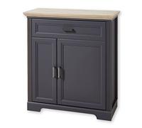 Stella Trading Jasmin, Aspect Meuble Style Maison de Campagne avec Beaucoup d'espace de Rangement pour Vos Chaussures, Graphite/chêne d'artisan, 93 x 102 x 41 cm