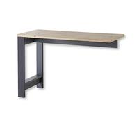 Stella Trading Jasmin Kit Complet d'angle en Graphite, Aspect chêne Artisanal, Extension de Bureau pour Plus de Surface de Travail, Style Maison de Campagne, Bois d'ingénierie, Schreibtisch Winkel