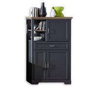 Stella Trading Jasmin Meuble de Rangement Aspect chêne Artisan Graphite 93 x 150 x 42 cm