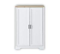 Stella Trading Jasmin pin Clair Aspect chêne Artisan-Armoire de Bureau avec Deux Grandes Portes-Style Maison de Campagne-Kit Complet, Bois d'ingénierie, Aktenschrank 1