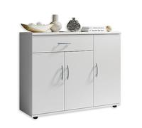 Stella Trading Lilly Sideboard en Blanc - Commode Moderne avec tiroir et Beaucoup d'espace de Rangement pour Le Salon, la Salle à Manger et l'entrée - 90 x 70 x 30 cm (L/H/P)