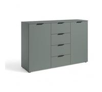 Stella Trading LINZ Commode Sauge - Buffet Moderne avec Beaucoup d'espace de Rangement - 135 x 90 x 40 cm (l x H x P)