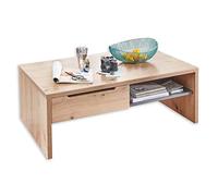 Stella Trading Memphis Aspect chêne Artisan Graphite - Table Basse Moderne avec tiroirs et étagère pour Votre Salon, 110 x 40 x 65 cm