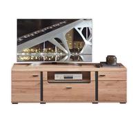 Stella Trading Meuble Bas - Aspect Massif - Certifié FSC - Moderne - avec Beaucoup d'espace de Rangement pour Votre Salon - Chêne Ancien/Old Artisan Oak - 180 x 55 x 42 cm