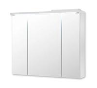 Stella Trading POOL Miroir salle de bain avec lumière LED en blanc - armoire de toilette moderne avec beaucoup d'espace de rangement - 80 x 69 x 20 cm
