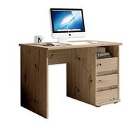 Stella Trading Primus 1 Bureau avec tiroirs, Aspect chêne Artisan - Table d'ordinateur pour Le Bureau à Domicile avec Espace de Rangement et Compartiment Ouvert - 110 x 75 x 65 cm (L/H/P)