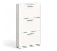 Stella Trading Sam Armoire à Chaussures, en Blanc, Meuble à Chaussures Pratique pour Ranger Les Chaussures sans Prendre de Place, 59 x 103 x 17 cm (l x H x P)