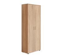 Stella Trading TALENT 3 Armoire à chaussures haute, aspect chêne Sonoma - Armoire polyvalente avec étagères réglables - 70 x 176 x 35 cm (L/H/P)