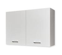 Stella Trading WOW Armoire suspendue moderne de cuisine en blanc - Armoire de cuisine spacieuse avec beaucoup d'espace de rangement - 100 x 72 x 31 cm (L/H/P)