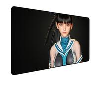 Stellar Blade Tapis de souris de jeu, grand tapis de souris XXL, 900 x 400 mm, dessous en caoutchouc antidérapant bords cousus, pour PC, ordinateur portable, grande protection de bureau étendue pour