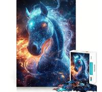 Stellar Phantom︰ Le Cheval Cosmique Puzzle 1000 Pièces pour Adolescents Jeu de Logique Claire Passe-Temps Calme Découpe Parfaite Cadeau Classique 50x75cm