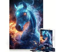 Stellar Phantom︰ Le Puzzle du Cheval Cosmique 1000 pièces pour Adolescents Jeu de logique Clair Loisirs faciles Découpe Parfaite Cadeau d'anniversaire 38x26cm
