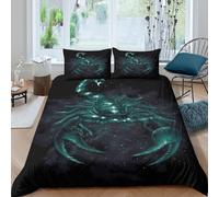 Stellar scorpion Linge de Lit 3 Pièces 3D Imprimée Microfibre Hypoallergique Fantaisie cosmic illustration Parure de Lit avec 2 x Taies d'oreiller Respirante for Chambre Adulte Super king（260x220cm）