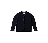 Stellou & friends Cardigan bébé en coton avec boutons effet bois et manches raglan obliques, bleu foncé, 86/92 cm