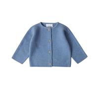Stellou & friends Cardigan en tricot pour bébé et enfant avec boutons aspect bois, filles et garçons, vêtements de qualité supérieure en 100 % coton, parfait pour l'automne et l'hiver, certifié