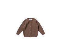 Stellou & friends Cardigan en tricot pour fille et garçon avec boutons aspect bois | Vêtements pour bébé de qualité supérieure en 100 % coton - IV V, Nougat mélangé, 50/56 cm