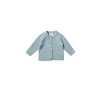 Stellou & friends Cardigan en tricot pour fille et garçon avec boutons aspect bois | Vêtements pour bébé de qualité supérieure en 100 % coton - IV V, vert pistache mélangé, 50/56 cm