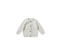 Stellou & friends Cardigan en tricot pour fille et garçon avec boutons aspect bois | Vêtements pour bébé de qualité supérieure en 100 % coton - IV V, Blanc (2), 50/56 cm
