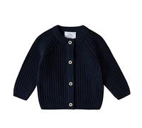Stellou & friends Cardigan pour bébé fille et garçon | Unisexe de qualité supérieure et doux pour bébé en 100 % coton - Certifié I V, Oeko-TEX, bleu marine, 62-68