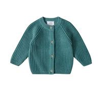 Stellou & friends Cardigan pour bébé fille et garçon | Unisexe de qualité supérieure et doux pour bébé en 100 % coton - Certifié I V, Oeko-TEX, Sauge, 50-56